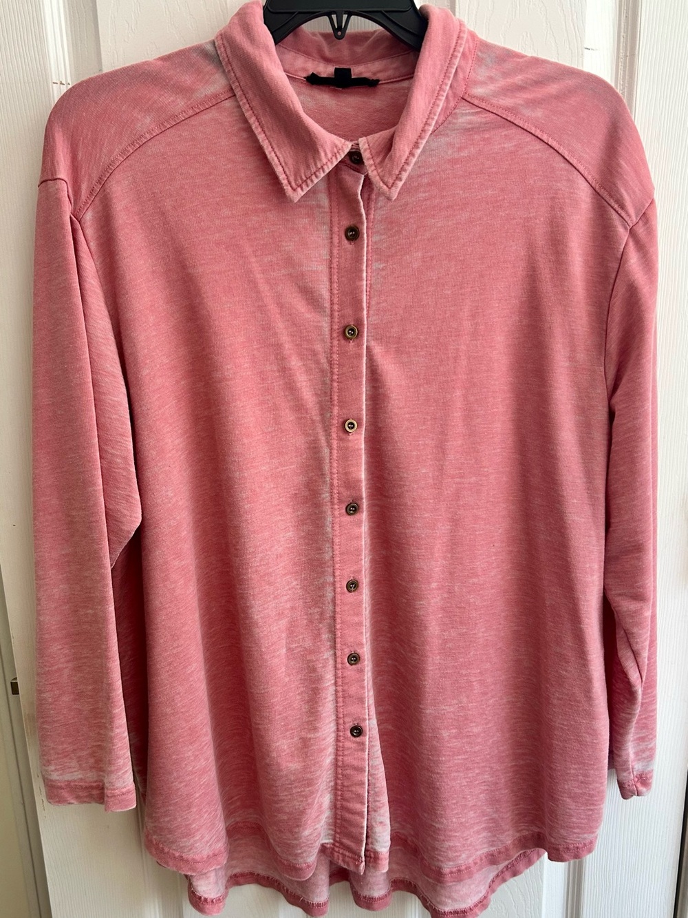 Soft Pink Button-Up Shirt